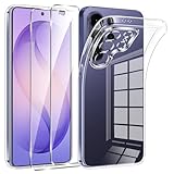 Phoona Cover per Samsung Galaxy S26 Ultra 5G Custodia con 2 Pezzi Pellicola Vetro Temperato,Ultra Sottile Trasparente Silicone Protettiva Case per Samsung S26 Ultra Sottile Morbida Antiurto Cover