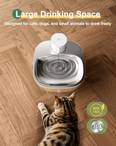 Fuente de Agua para Gatos Gimars 3.2L Batería miniatura 6