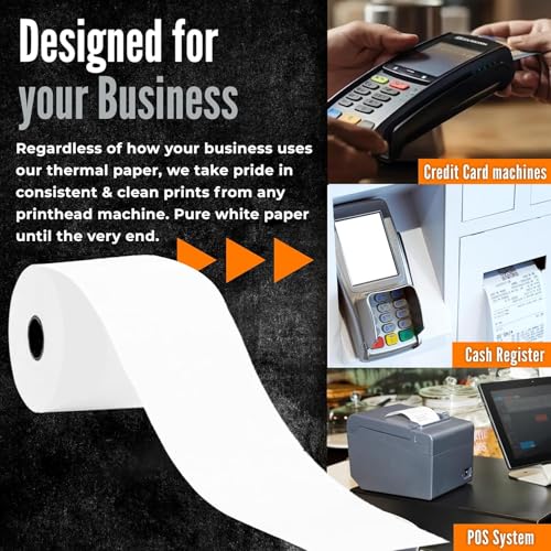 Image of Thermal Tiger 3 1 /8 inch x 230' Thermal Receipt Paper Rolls (50 Rolls) - BPA-Free, Universal POS Compatibility for Clover, Epson, & Verifone - Crisp Printing & 5-Year Image Life