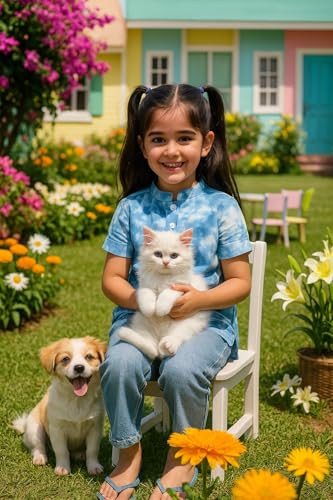 Image of Maaesa Girls Sky Blue Tie & Dye Rayon A-Line Top | Short Sleeves | Mandarin Collar Neck | Lightweight & Breathable | Casual