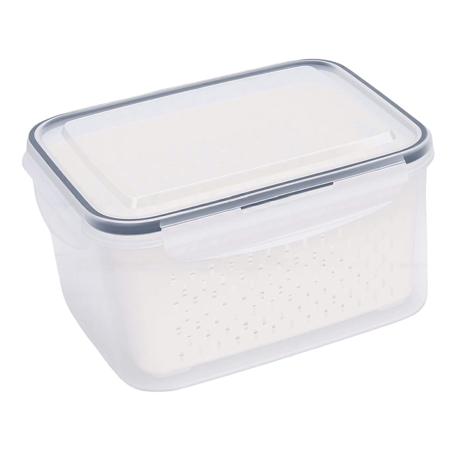 Yosoo Health Gear Contenitori Ermetici per Alimenti, Contenitori per Prodotti in Plastica da 4 Pezzi con Scolapasta Rimovibili, 3,15 L 1,7 L 0,8 L 0,38 L per gli Avanzi di Preparazione dei Pasti in