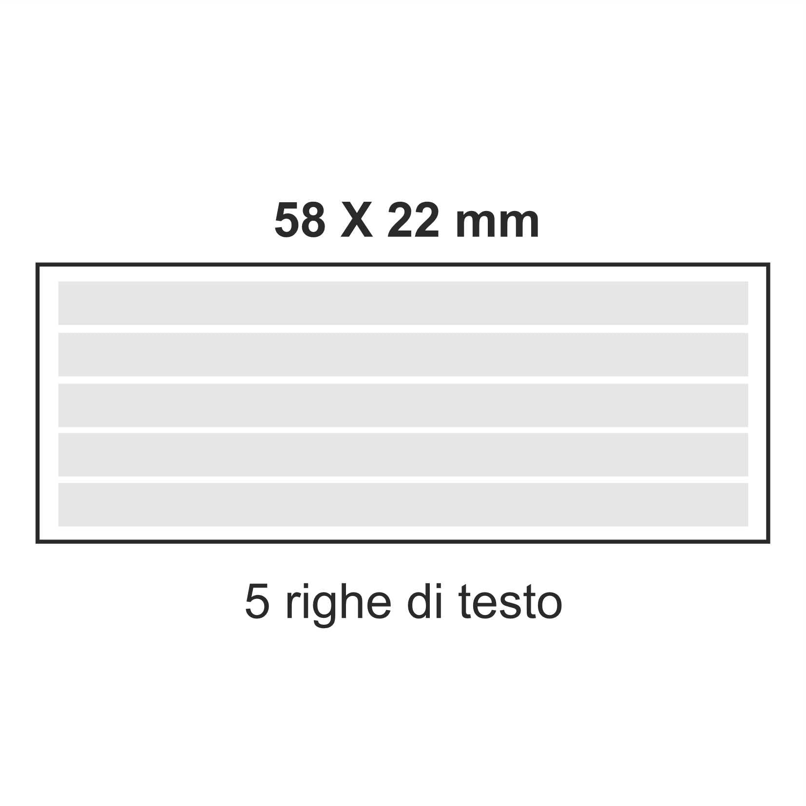 Timbro Autoinchiostrante Personalizzato 58x22mm