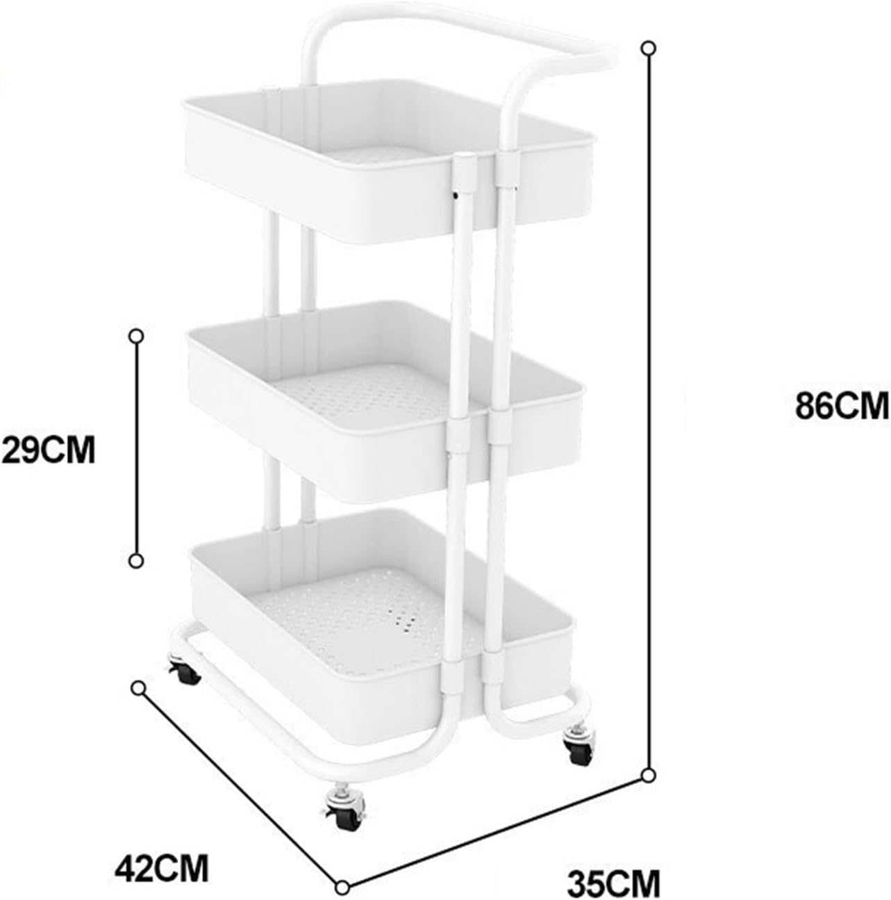 Carrito de Bar Carros de Servicio Carrito de Bar, Estante para salón, baño, Oficina, Carrito de Bebidas de 3 Niveles para cocinas, restaurantes, Salas de Estar, hoteles, Bares, Banquetes wyqdp24930(