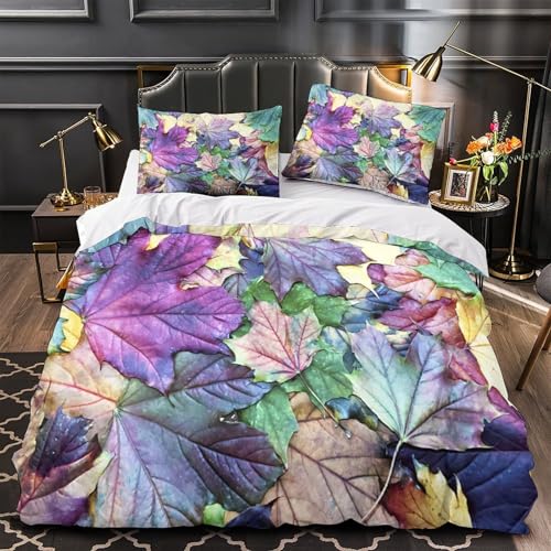 Parure de lit hérisson d'automne 260x220 cm en microfibre super douce - 2