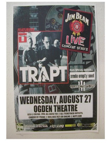postersultan The Trapt Smile Empty Soul Three Days Grace 3 Ogden Theatre Concert