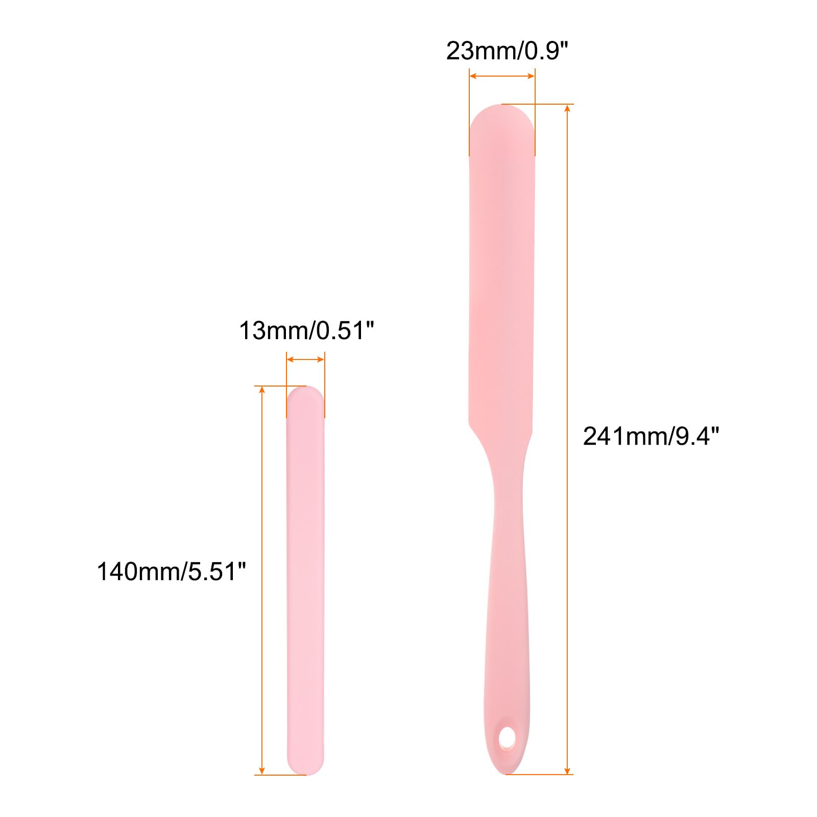 HARFINGTON Silicone Stir Sticks Kit, 2Pcs Reusable Stirring Sticks and 2Pcs Spatula Scraper for Mixing Resin Wax Pain Epoxy Liquid DIY Crafts, Pink