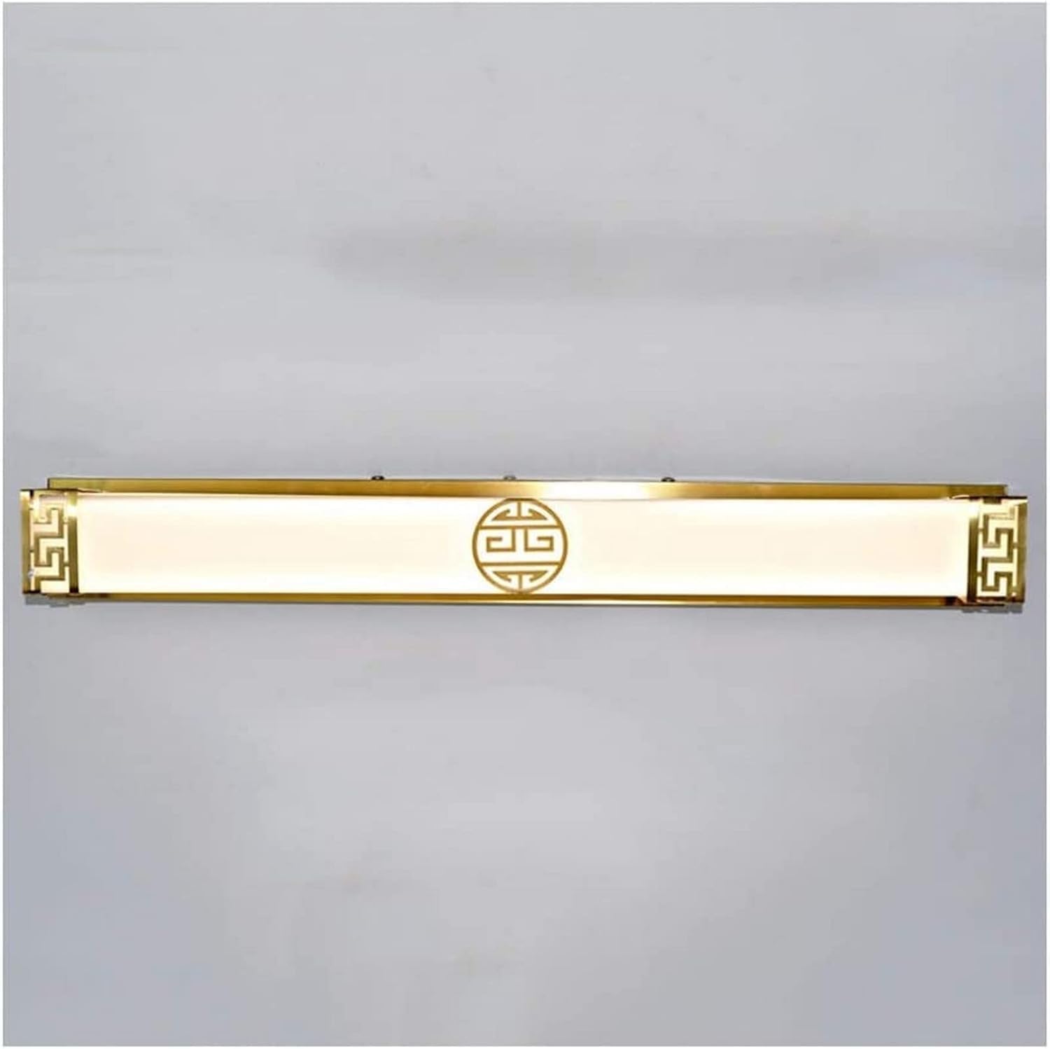 Lampe de miroir LED pour courtoisie - Lumière avant de miroir - LED - Rétro américain - Cuivre - Applique murale - Doré - 52 cm