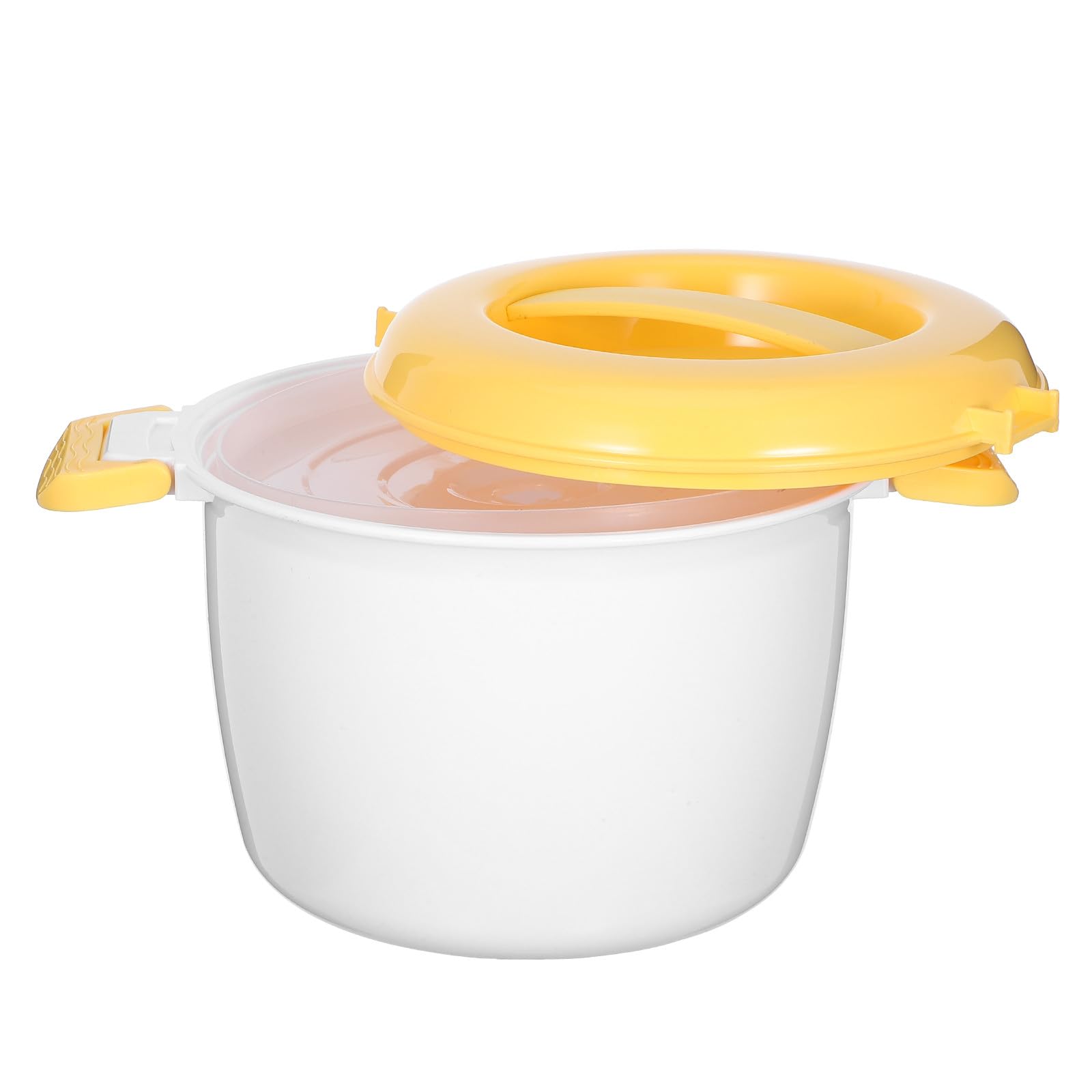 Microwave Rice Cooker Lunch Box 20x11 5cm Small Yellow Food Container for Home Use Steaming and Cooking Rice