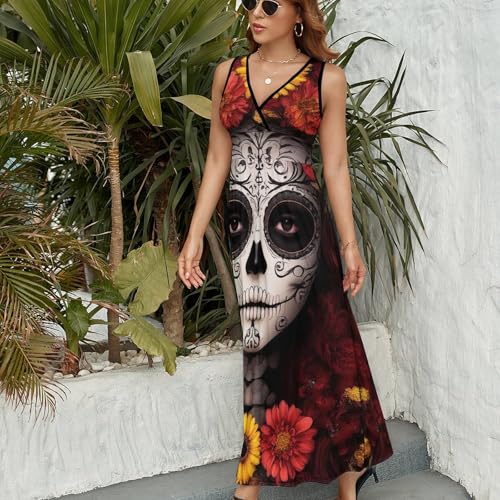 Supdreamc Women Girls Casual Flowy Long Dress for Party Holiday Beach3