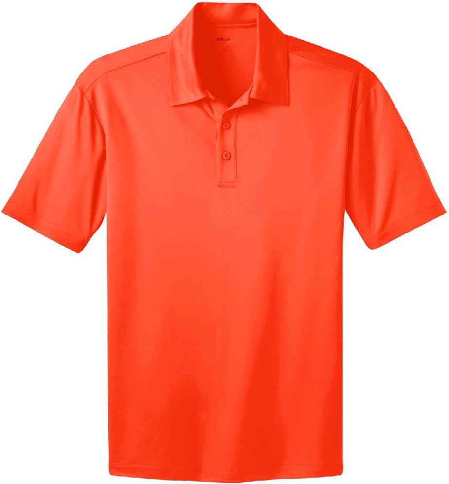 Joe's USA Men's Silk Touch Golf Polo's,XL-Neon Orange