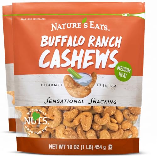 Nature's Eats Buffalo Ranch Cashews 16oz (Pack of 2)