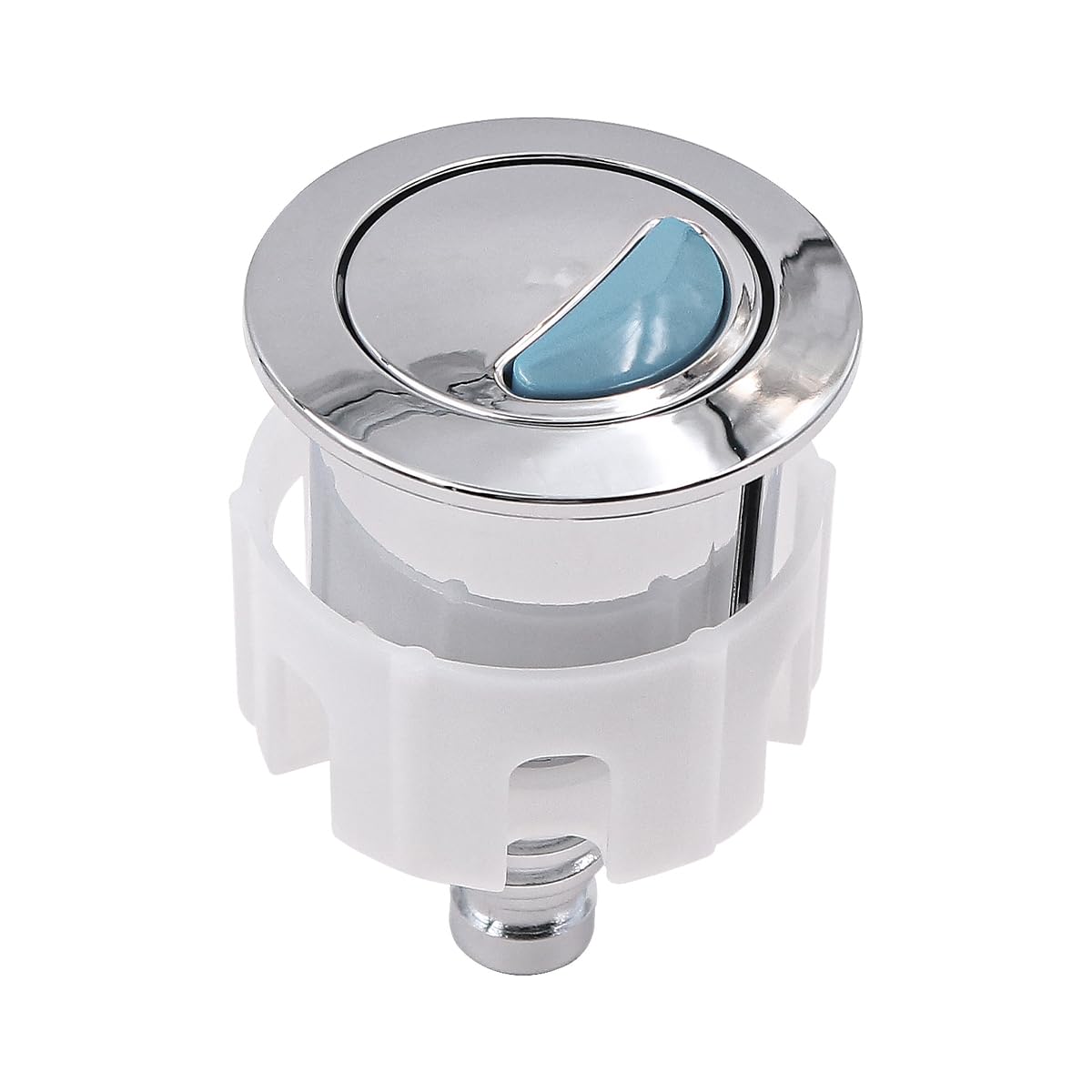 POFET Reemplazo de botón pulsador para Inodoro, botón de Drenaje Doble Redondo, Adecuado para Aberturas de 33mm a 49mm