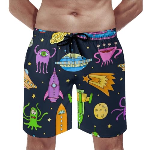 Maillot de bain séchage rapide UMENG short alien avec poches