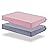 Biloban Crib Sheets Girl Fitted, 2 Pack Crib Sheet Fits for Standard Crib Mattress, Neutral Toddler Bed Sheets for Baby Boys, Grey & Pink, 52X 28