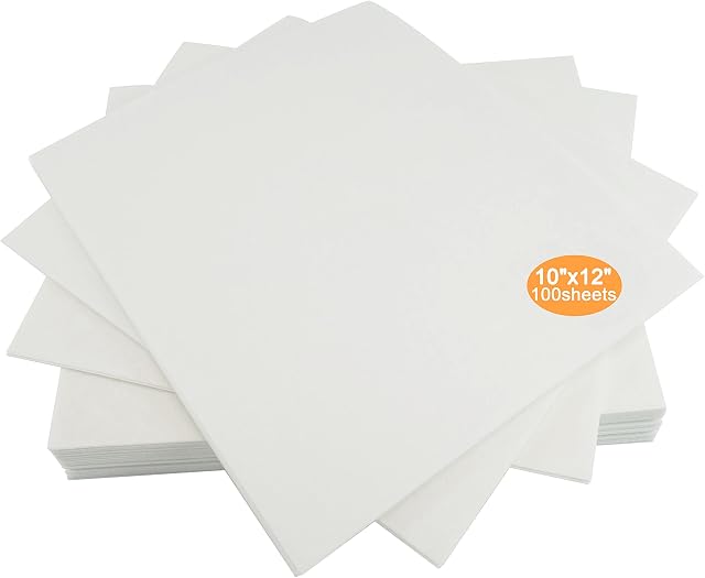 New brothread Cut Away Machine Embroidery Stabilizer Backing 10"x12" (25cmx30cm) - 100 Precut Sheets - Medium Weight 70gm (2.5oz) - Fits Max Embroidery Area 20cmx25.5cm