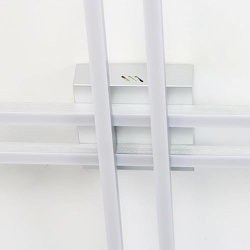 Miniatura 10 de Lámpara de techo moderna con control remoto regulable LED semiempotrado negro para sala de estar, comedor, dormitorio, cerca de techo, lámpara de 38