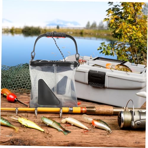Seau pliable portable étanche avec rangement compact extérieur