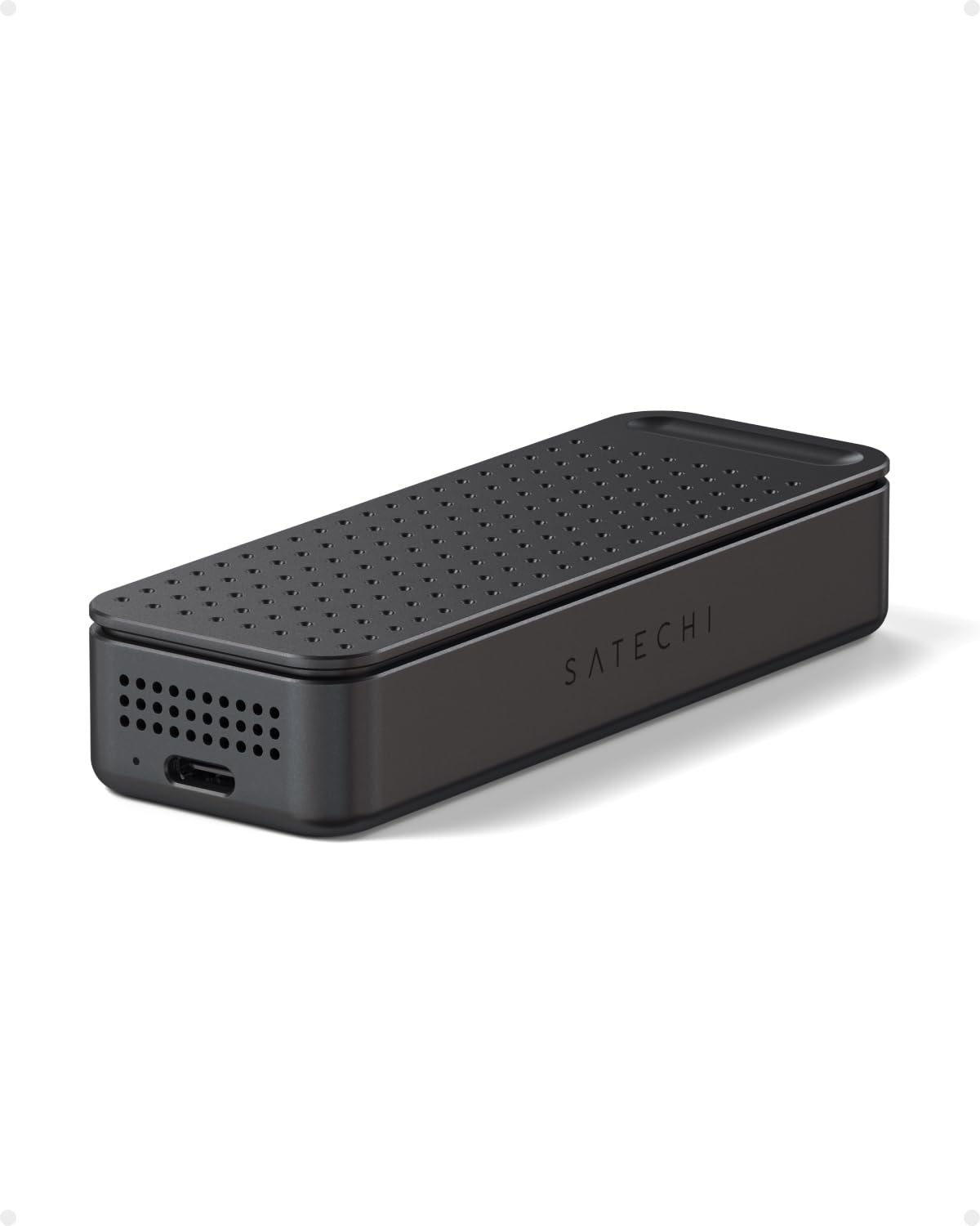 Satechi DotDisk 80Gbps NVMe SSD Enclosure, Fast Data Transfer, Space Black
