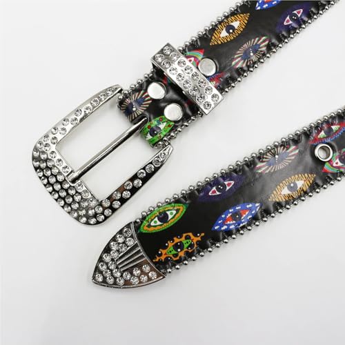 Ceinture punk strass oeil résolvant le manque de style de vos jeans - 4