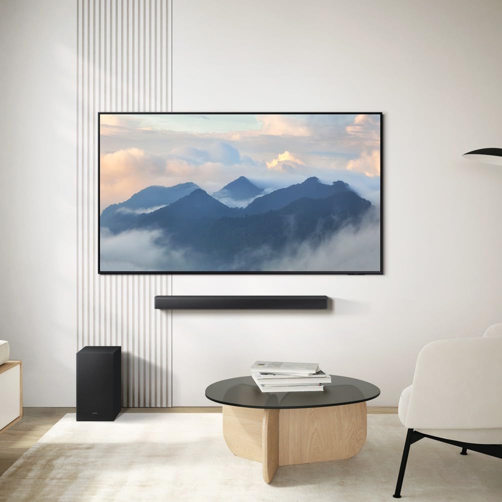 Samsung Soundbar HW-B46CF/ZF Serie B, 3 Speaker, Wireless, Dolby 2ch, Audio a 2.1 Canali, DTS 2ch, Surround Sound Expansion, Voice Enhance Mode, Titan Black, 2025
