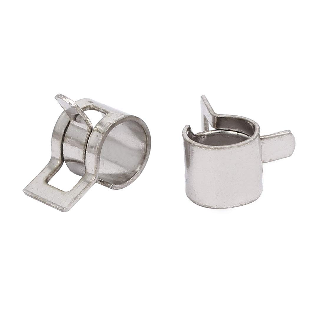 Aexit 6mm Inner Clamps Dia Nickel Plated Spring Clip Water Pipe Fuel Line Hose Strap Clamps Clamps 5pcs