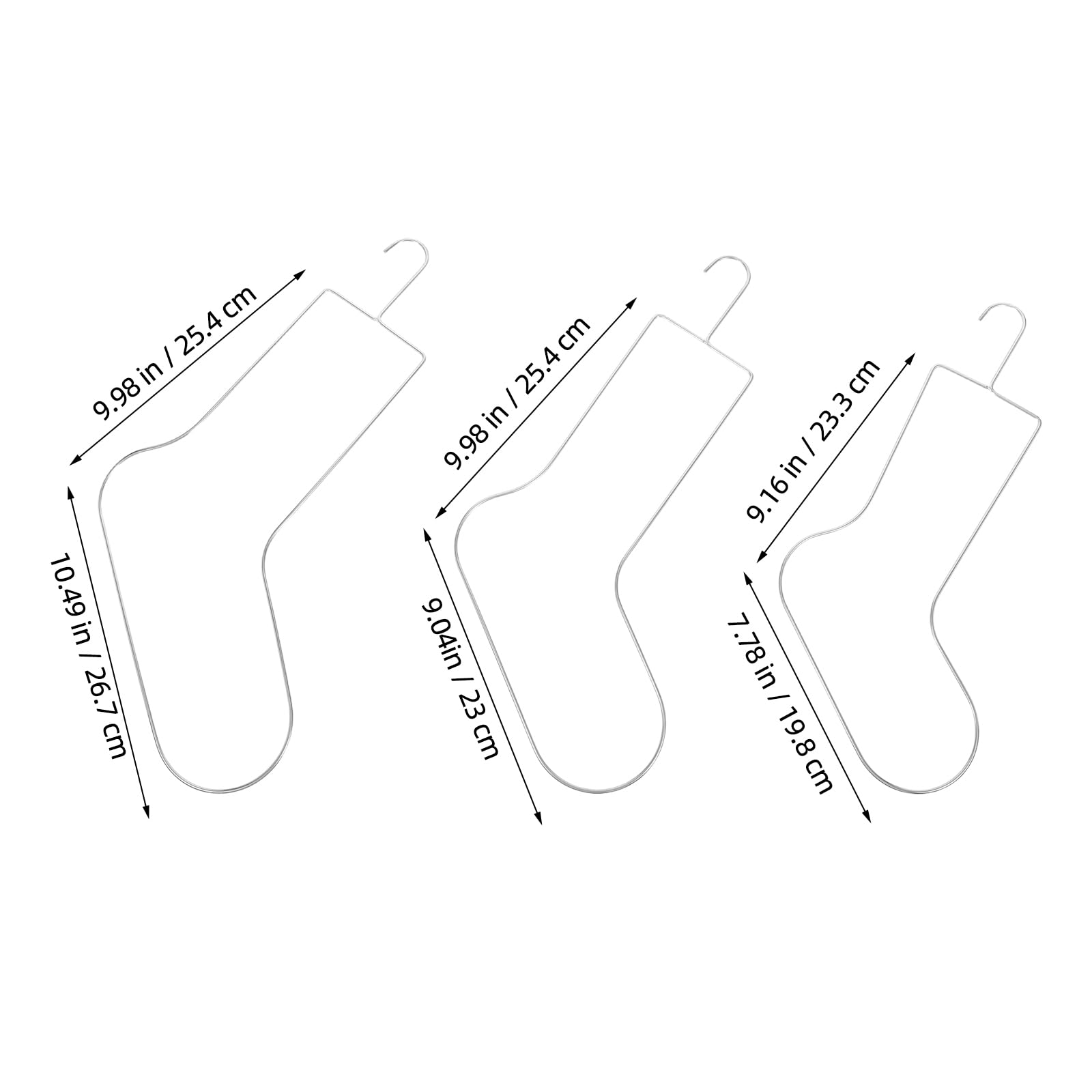 Angoily Tensor de Calcetines de 6 Piezas, de Acero Inoxidable, para moldear el Planchado en seco, Expositor para Superficies comerciales, Ganchillo, Tejer, Forma y presentar