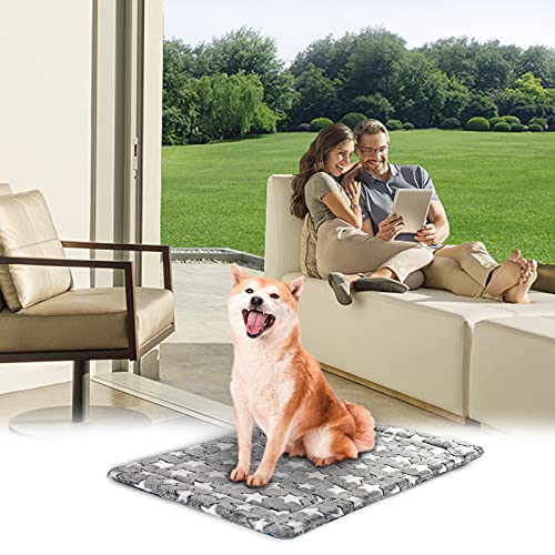 KROSER Großes waschbares Hundebett 91 x 61 cm, Hundedecke, Sommer- und Winter-Hundematte, gepolstertes Hundebett, geeignet für mittelgroße Hunde mit einem Gewicht von bis zu 32 kg