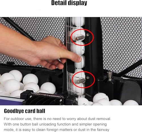 Robot da ping pong automatico per allenamento con telecomando wireless, include 200 palline riciclabili e rete