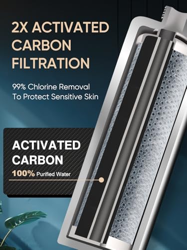 Image of Cobbe 4 Pack Replacement Filters for Handheld Shower Head - 2.0 Carbon Shower Head Filter System - Removes Over 99% Chlorine - Reduces Dry Itchy Skin from Hard Water