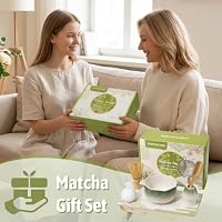 Matcha-Schneebesen-Set, 9-teiliges Matcha-Schneebesen und Schüssel-Set, Ständer, Löffel, Schaufel, Halter, Sieb, Geschirrtuch, Eiskugelform, komplettes Starter-Set für Matcha, Teezeremonie und – Ansicht 8