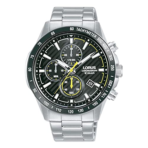 Montre Lorus homme en cuir marron et métal, finitions de qualité supérieure