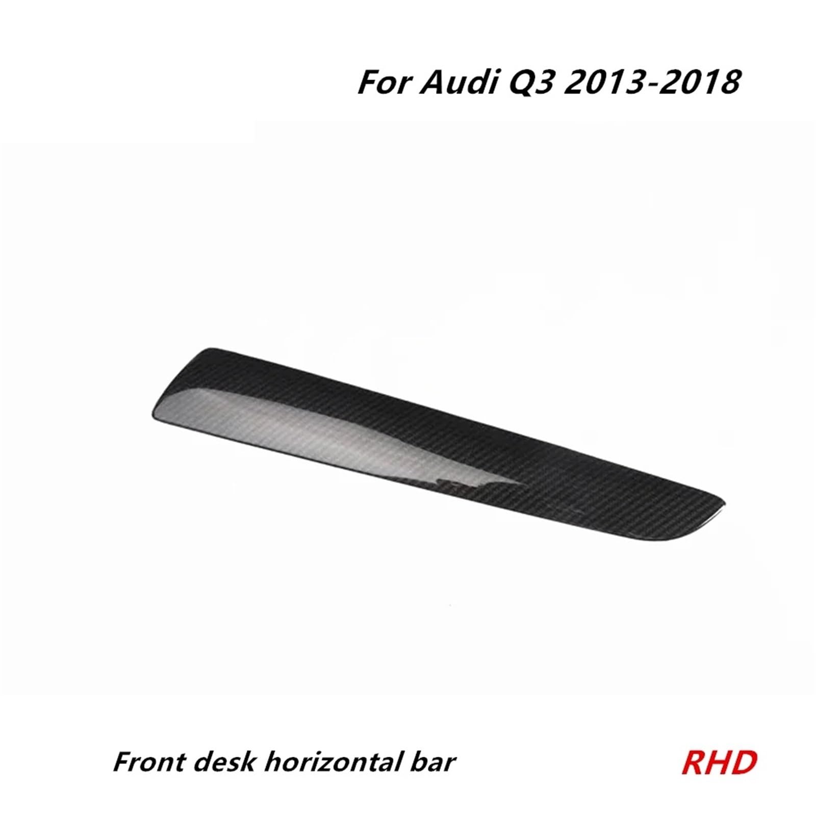 Konsola Środkowa Pasuje do Audi Q3 2013 2014 2015 2016 2017 18 Dekoracja wnętrza Konsola środkowa Panel dźwigni zmiany biegów Naklejka ABS(Black ABS 3PCS)