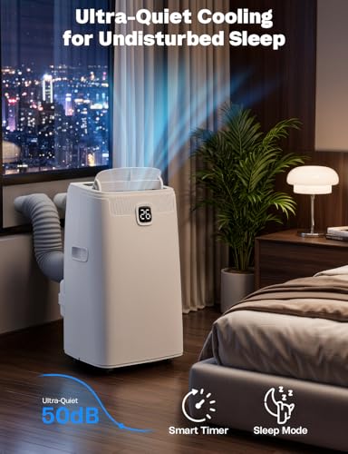 Image of Portable Air Conditioners, 16,000 BTU Portable AC Unit for Room up to 750 Sq. Ft, 3 in 1 Small AC Unit with 24H Timer Smart Sleep Mode, Smart Stand up Air Conditioner for Bedroom(16,000 BTUs)