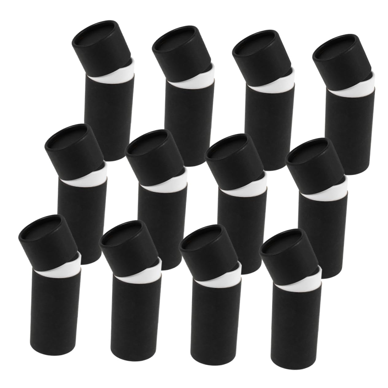 SOLUSTRE 12pcs Kraft Paperboard Cylinder Boxes Caps for Essential Oil Storage Round Shiing Tube Cardboard Tube Mailers 30ml Capacity