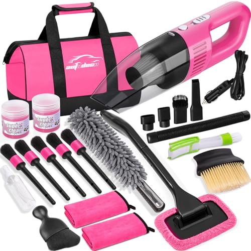 Kit nettoyage voiture avec outil pare-brise et brosses pour un lavage en profondeur