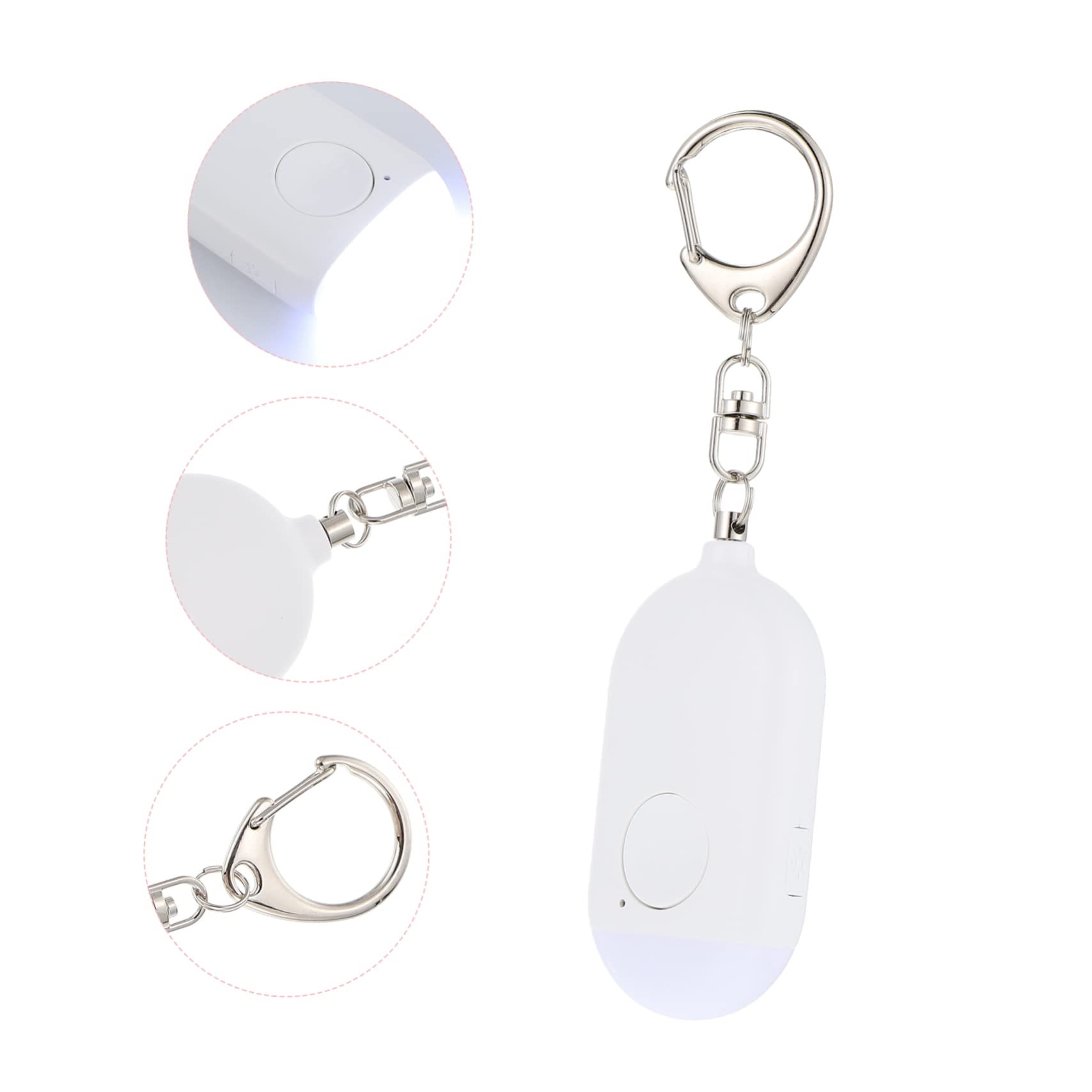 UKCOCO 4juegos Alarma De Seguridad Personal Linterna para Mujeres para Exterior y Actividades Al Aire Alarma De Llavero Portátil y Confiable