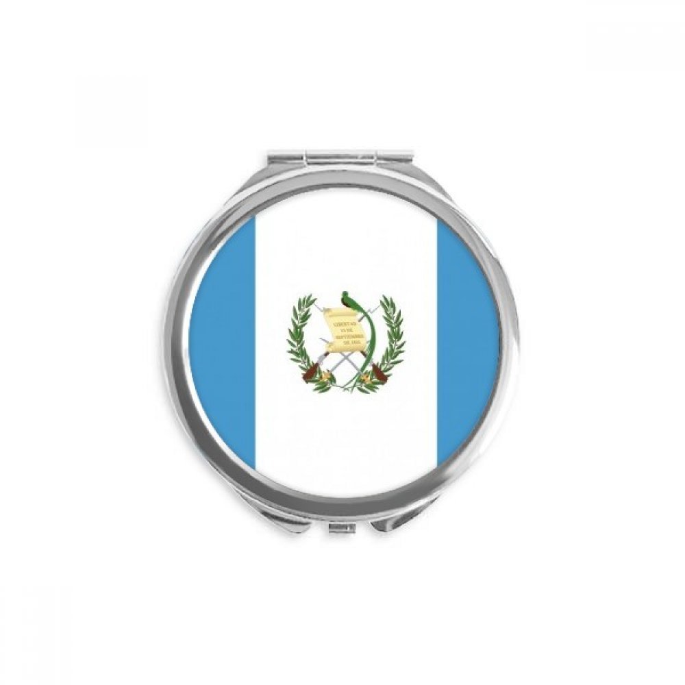 Espejo redondo de bolsillo con la bandera de Guatemala ideal para retoques rápidos en tu día 5
