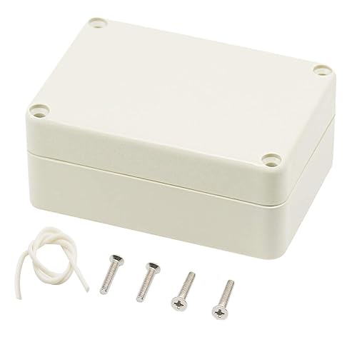 Zulkit Caja de conexiones de plástico ABS a prueba de polvo impermeable IP65 Cajas eléctricas universales Caja de proyectos Gris 3.3 x 2.3 x 1.3