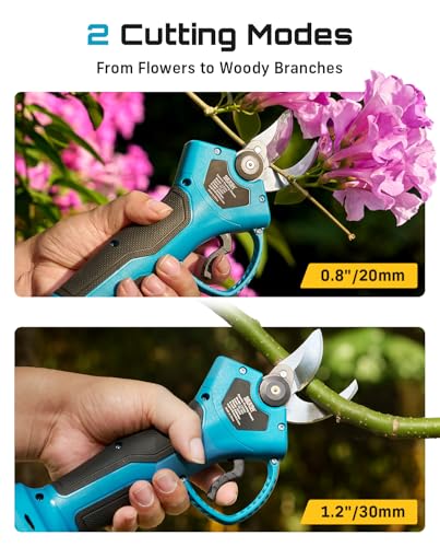 Image of SEESII Electric Pruning Shears+ 2 in 1 Cordless 8 inch Pole Saw & Mini Chainsaw