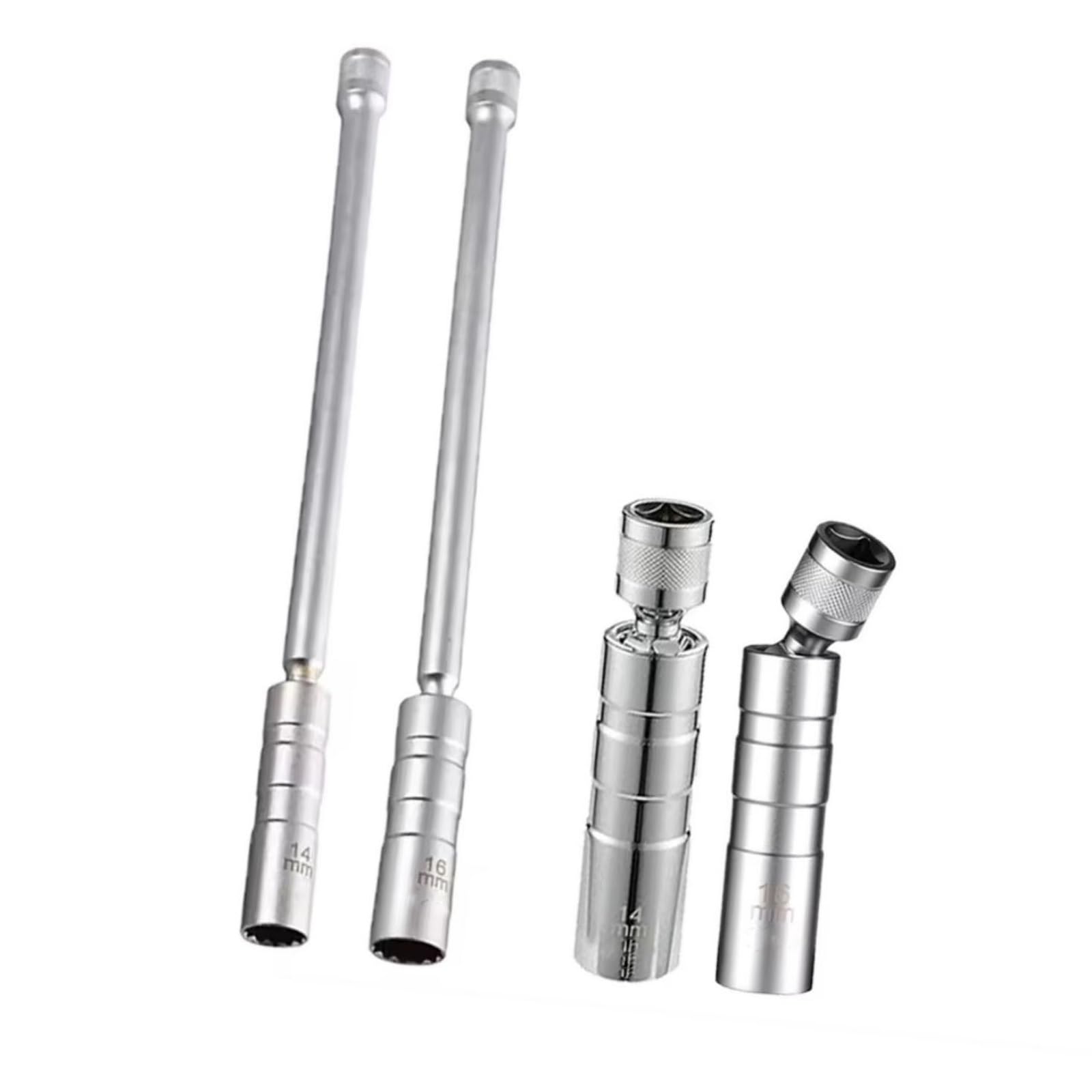 4 Uds Mezcla De Vehículo Magnético Bujía Llave Giratoria Delgada para Pared Bujías Herramienta Extracción De Enchufe De Encendido Bujía Giratoria Flexible