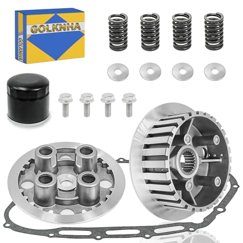 GOLKNHA Clutch Kit & Outer Pressure & Center Inner Hub with Heavy Duty Gasket for Suzuki Intruder 800 VS800GL/GLV 700 VS700GLP VS700GLF GL VS700GLEP VS700GLEF GLE 750 VS750GLP Boulevard S50 VS800