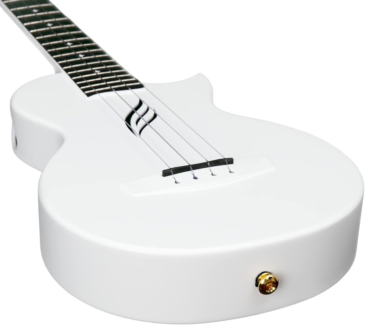 Enya Tenor Ukulele 26 Inch Carbon Fiber Cutaway Travel Ukelele for Adult with Beginner Bundle Kit Including Case, Strap, Capo and Strings（Nova U Pro White）