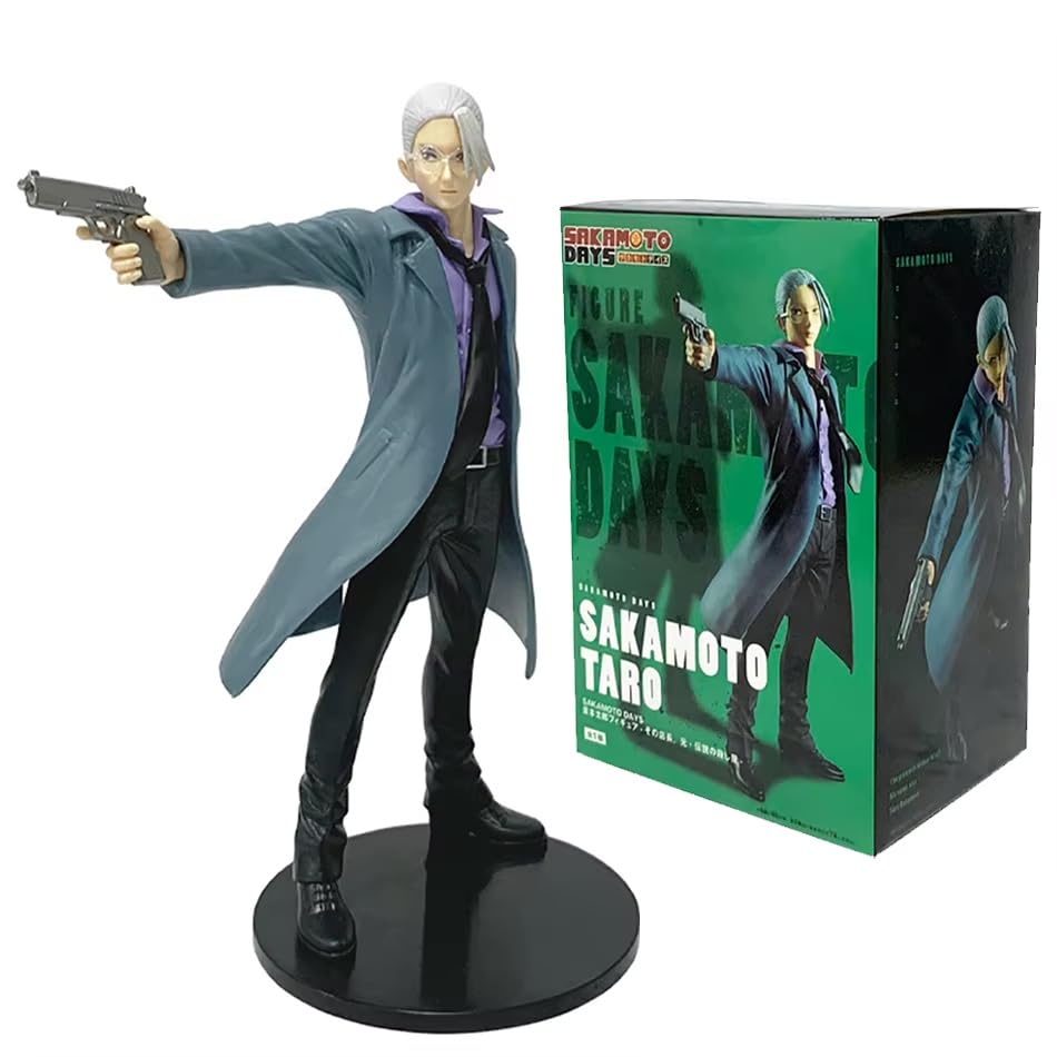 Anime Sakamoto Days Figurines - Taro Sakamoto Shin Asakura Nagumo Shishiba Collectible Statues for Sakatomoto Days Anime Managa Fans (Young Sakamoto 21cm)