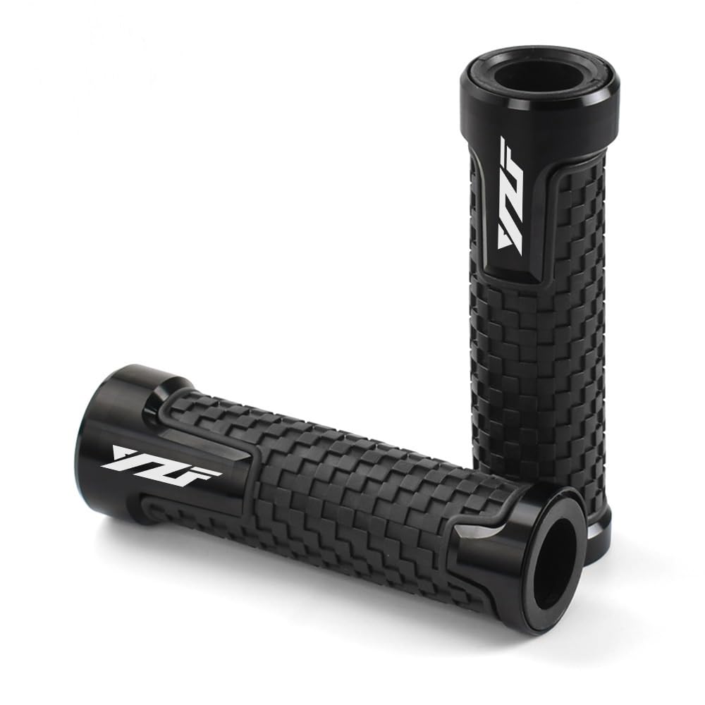 Empuñaduras de manillar antideslizantes para Yamaha YZF R1 R6 de aluminio negro mecanizado