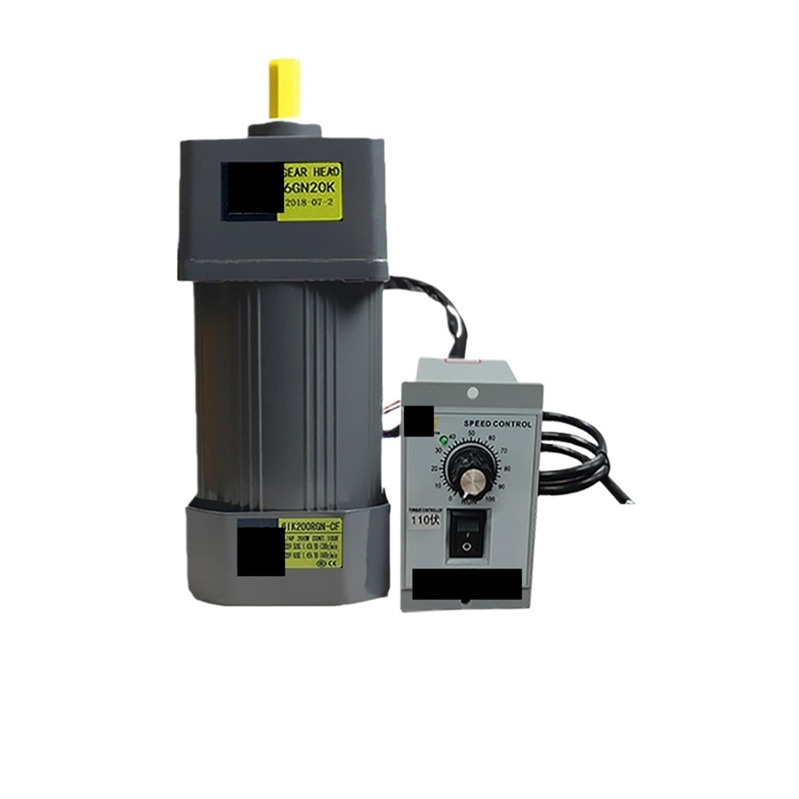 HYRBNSDLK Asynchronous Motor 6IK200RGN-AF AC Gear with Speed Regulator 200W 110V Adjustable Single Phase High Torque(0-75RPM)