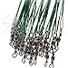 PASNMKvn 40Pcs High Carbon Steel Wire Leader with Swivels AntiBite Steel Fishing Line for Saltwater and Freshwater Easy to Use