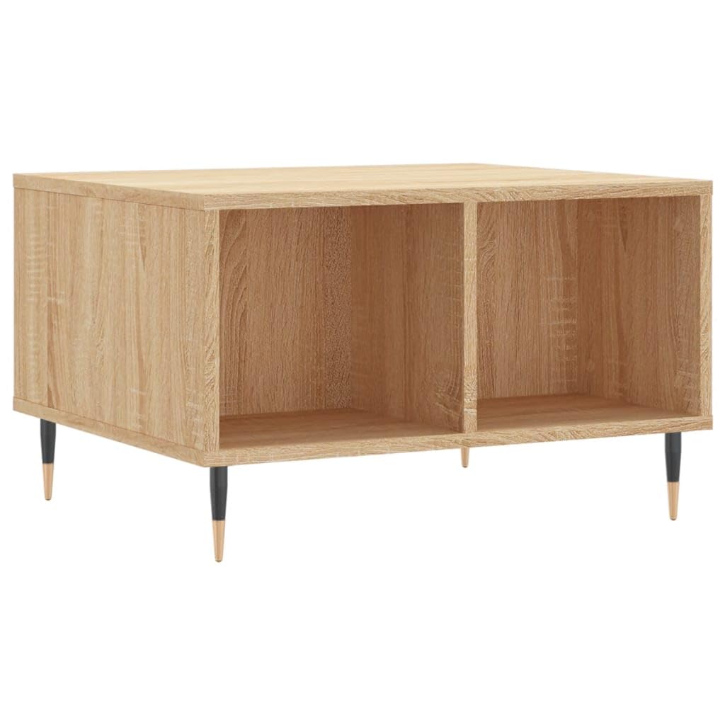 Mesa de centro de roble Sonoma, 60 x 50 x 36,5 cm, mesa de salón