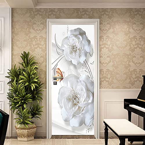 Kacolor 3D Stairs Art Door Sticker For Bedroom Livingroom Bathroom, 2Pcs Wall Decal Self-Adhesive Waterproof Removable Door Murals Wallpaper Home Decoration (S, F332) #TOP1