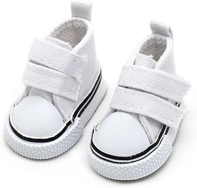Amlhy 1/6 BJD Doll Canvas Shoes Costume Accessory 5cm, 1 Pair White