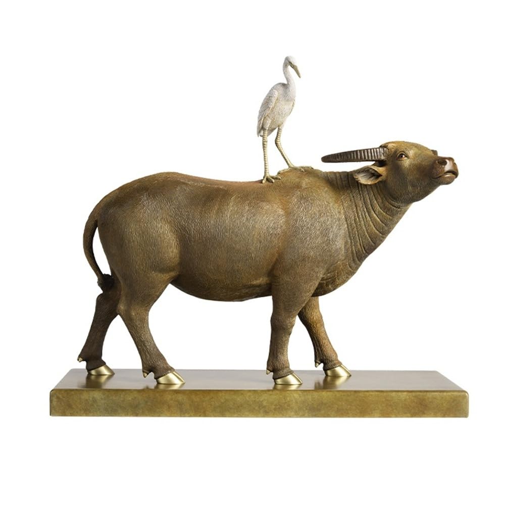 CHICKEN Bronze Living Room Ornaments Creative Copper Cow Ornaments Home Living Room Handmade Statue Crafts Office Desktop Decorations Ornaments to Attract Wealth